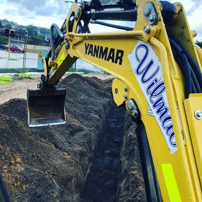 On site digging water and gas