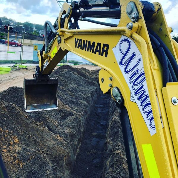 On site digging water and gas